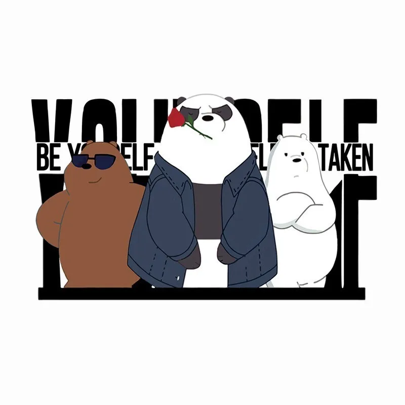 

Fashion Vintage Three Bear Iron On Patches Stickers Washable Appliques A-level Heat Transfer For T-shirt DIY Accessory Clothes
