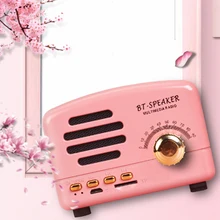 Портативный беспроводной Bluetooth динамик стерео портативный Деревянный винтажный fm-радио TF карта тяжелый бас динамик подарок для мамы подарок на год