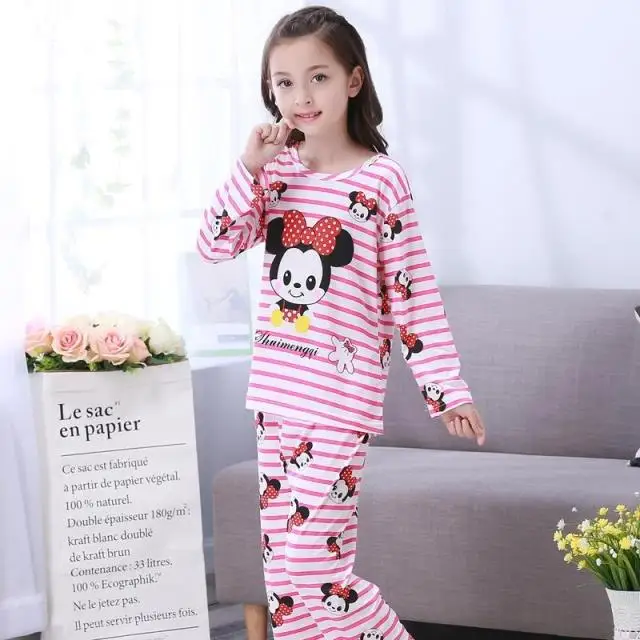 Disney Frozen 2 Kids Sleepwear Children Cartoon Clothing Set Baby Long Sleeve Home Clothing for girls Sleepwear & Robes	
