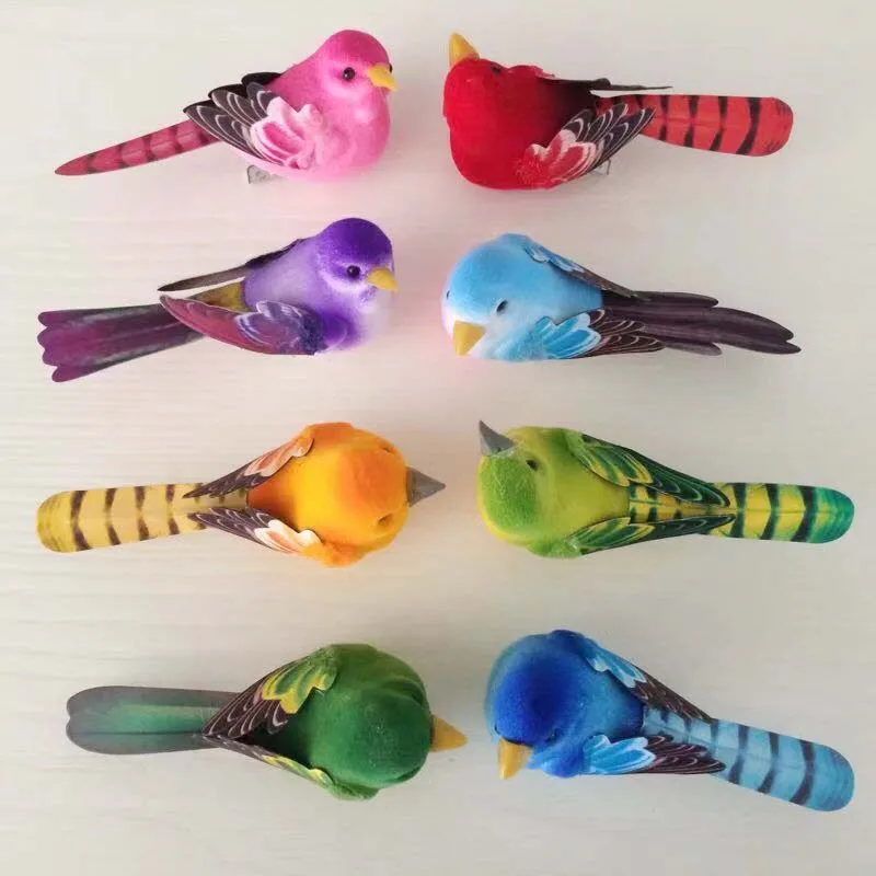 

4PCS,Length/6-10CM,Artificial Foam Colorful Love Birds,Magnet/Clip On The Abdomen,DIY Wedding Decoration,Bird Christmas Ornament