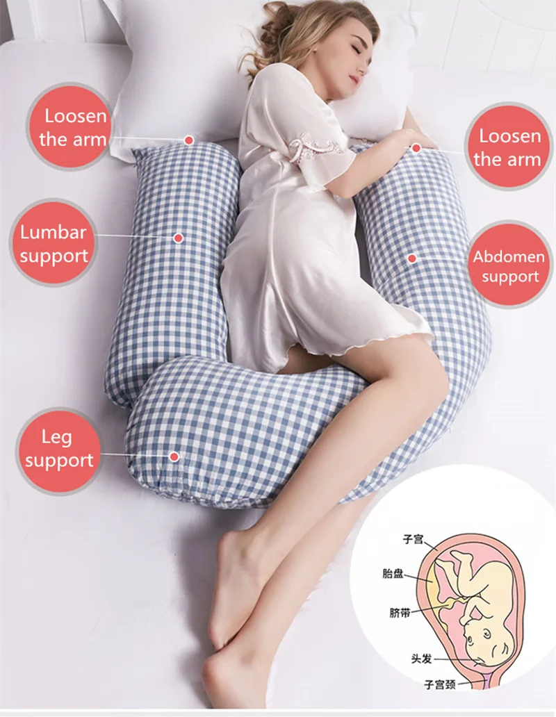Новая Подушка для беременных талии для боковые шпалы для беременных и кормящих женщин подушки для мам дышащие постельные принадлежности подушки для тела