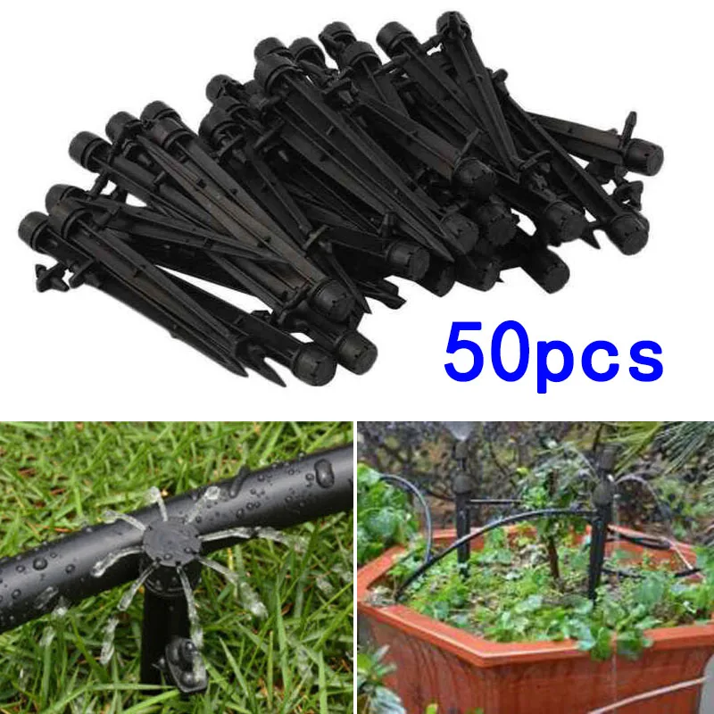 50Pcs/set Micro Bubbler Drip Irrigation Adjustable Emitter Stake Water Dripper new arrival hot sale