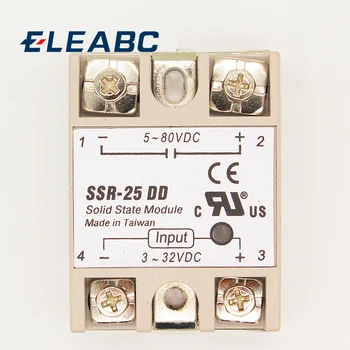 

25DD SSR input 3~32VDC load 5~80VDC DC single phase DC solid state relay