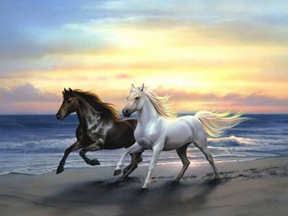 Diamond Painting Horse Running DIY 5d Painting With Rhinestones Diamant