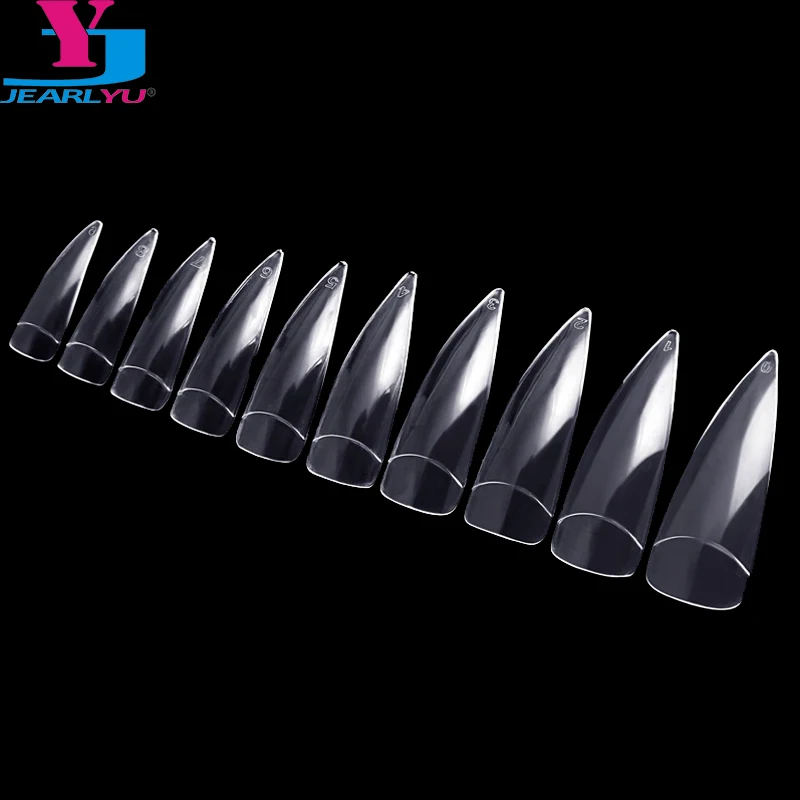 

500+100pcs False Nail Beauty Eagle Claw Design Clear Tips Artificial DIY UV Gel Polish Stiletto Nails Unghie Finte Acrylic Tools