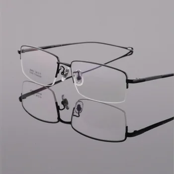 

Overall Temple Men's Glasses Eyewear Frames Titanium Ultra light Business Half Rim Opital Myopia Prescription Eyeglasses Eyewear