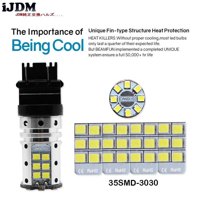 IJDM 3157 светодиодный 6000K белый 32SMD 3357 3457 4114 T25 светодиодный лампы для дневных ходовых огней, DRL Для 2011 и выше Jeep Grand Cherokee