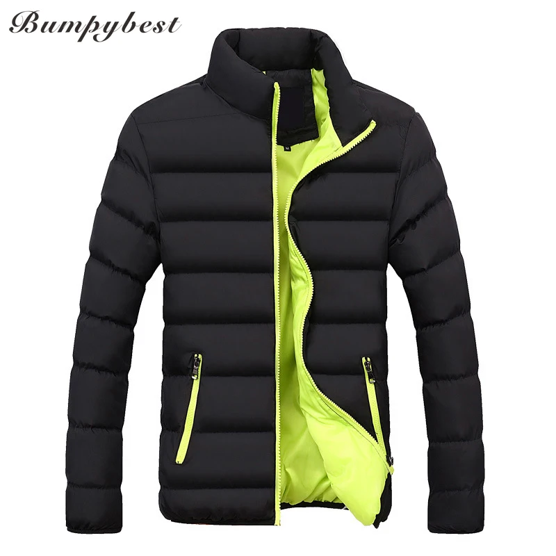 

Bumpybeast Men Jackets 2018 New Fashion men's winter jacket Warm Slim Coat Casual solid Parka Outerwear M-4XL winterjas heren