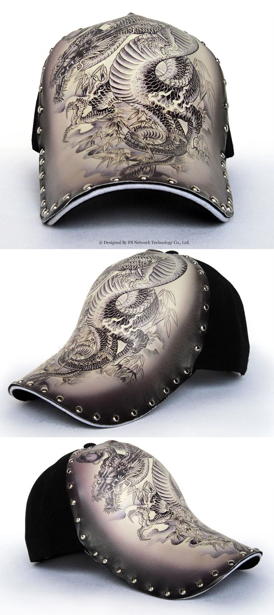 Custom Studded Baseball Caps - Dragon