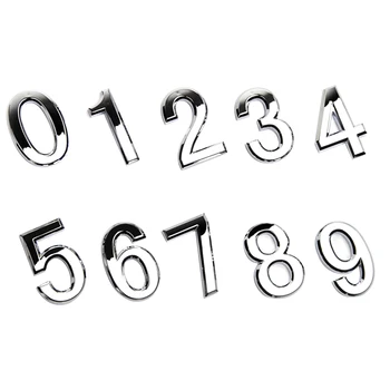 

Numeral Door Plaque House Sign Plating Gate 0 to 9 Plastic Number Tag Hotel Home Sticker Door Label