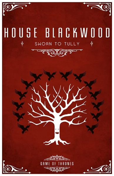 

House Blackwood Sworn to Tully Game of Thrones Vintage Retro Poster Canvas Painting DIY Wall Stickers Home Posters Art Decor