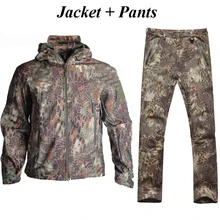 TAD Tactical Softshell Hunting Jacket + Pants Windproof Windbreaker Men Outdoor Waterproof Hiking Camping Sport Suits autumn m65 jungle hooded jacket outdoor hiking hunting detachable liner windbreaker army tactical windproof waterproof coat