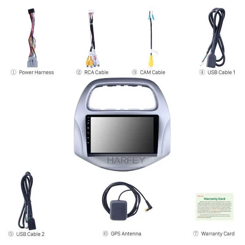 Cheap Harfey 9" Car GPS Navi Android 8.1 HD for chevy Chevrolet Daewoo Matiz/ Spark/ Baic/ Beat 2018 2019 Head Unit Autoradio Stereo 2