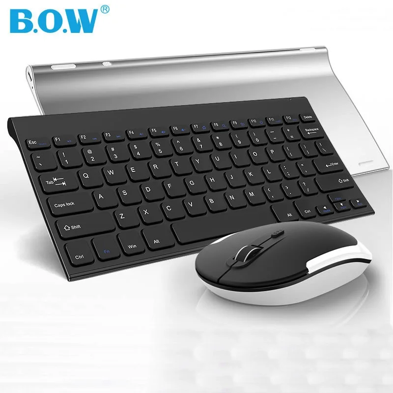 B.O.W HW086 металлическая ультратонкая Тихая 2 4 ГГц портативная беспроводная