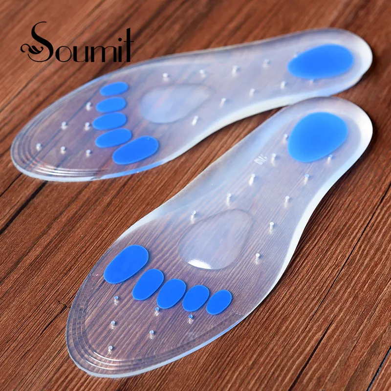 Soumit Unisex Medical Silicone Gel Orthotic Insoles Treatment Heel Pain