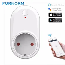 Fornorm 90-240 В 3500 Вт Wi-Fi Smart Plug Мощность розетка с APP Управление Дистанционное управление Поддержка Alexa/Google голос Управление/ifttt