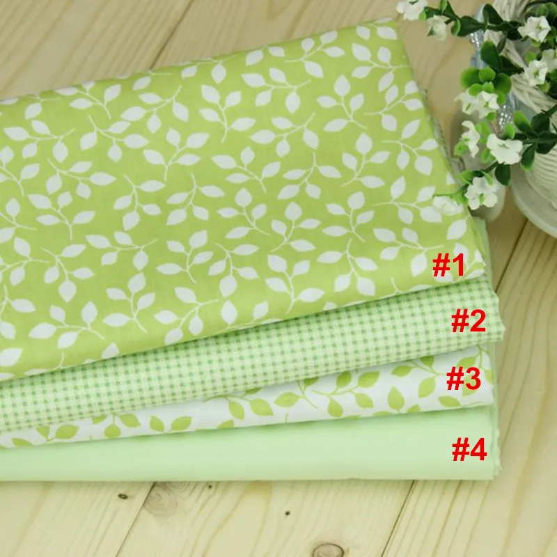 

Green series 1 meter 160cm wide 100% cotton twill fabric with plaid stripe floral, bedding fabric handmade cloth CR-717