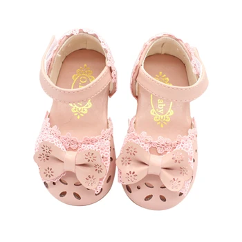 

MrY Toddler Girls Princess Bowknot Hollow Out Lace Edge Shoes