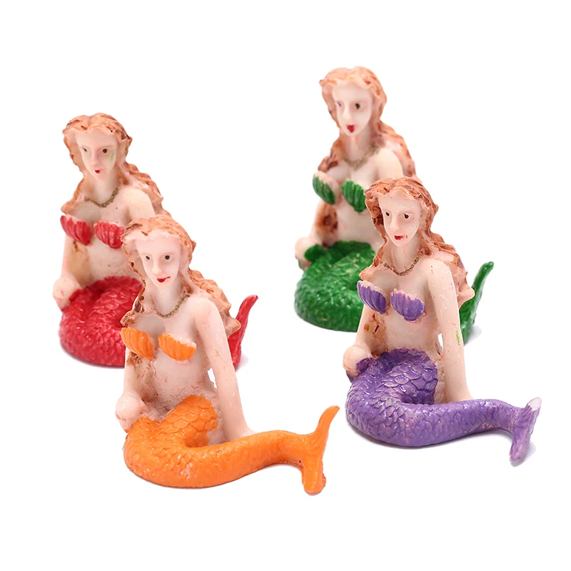 Resin The Little Mermaid Fish Tank Aquarium Decorations Ornaments
