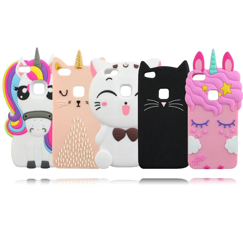 

Silicone Case For Huawei Ascend P10 Lite Cat Panda Judy Unicorn Boys Tears 3D Silicone Phone Cases Cover For Huawei P10 Lite