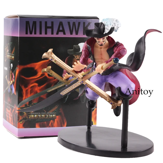 Special Offers One Piece Anime One Piece Hawk Eye Dracule Mihawk  Action Figure PVC Collectible Ver. Toy Gift 13cm