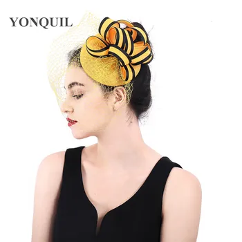 

Elegant womens party hat fascinator hair clips bridal wedding veils fascinator headband headdress chic tea royal race headwear