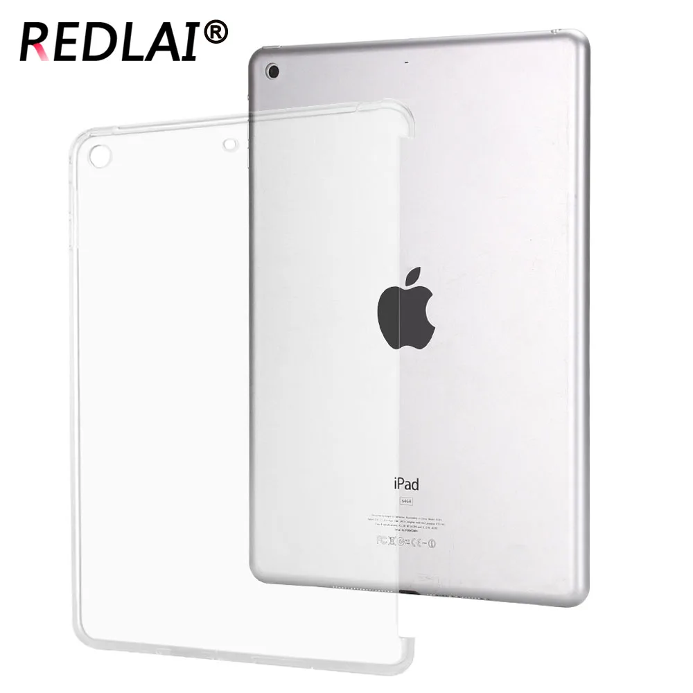 

Redlai For new iPad 9.7 inch 2018 A1893 , Clear Transparency trimming Side Soft TPU case for Ipad 9.7 inch 2017 release A1822