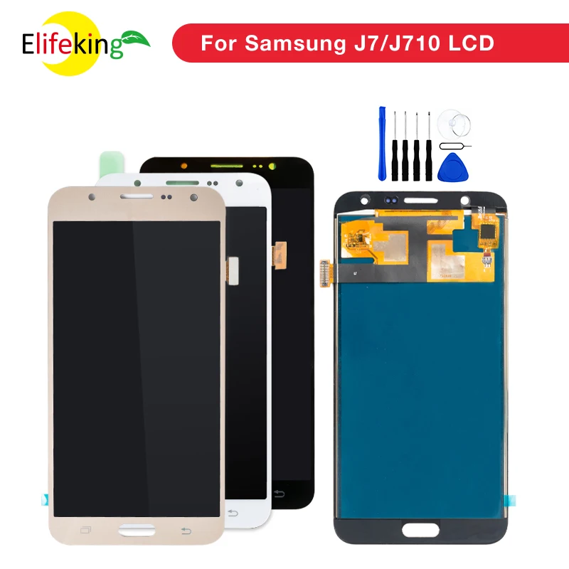 

1PCS/Lot J7 Display Touch Screen For Samsung Galaxy J7 2015 J700 & J7 2016 J710 LCD Display Repalcement Digitizer Assembly Parts