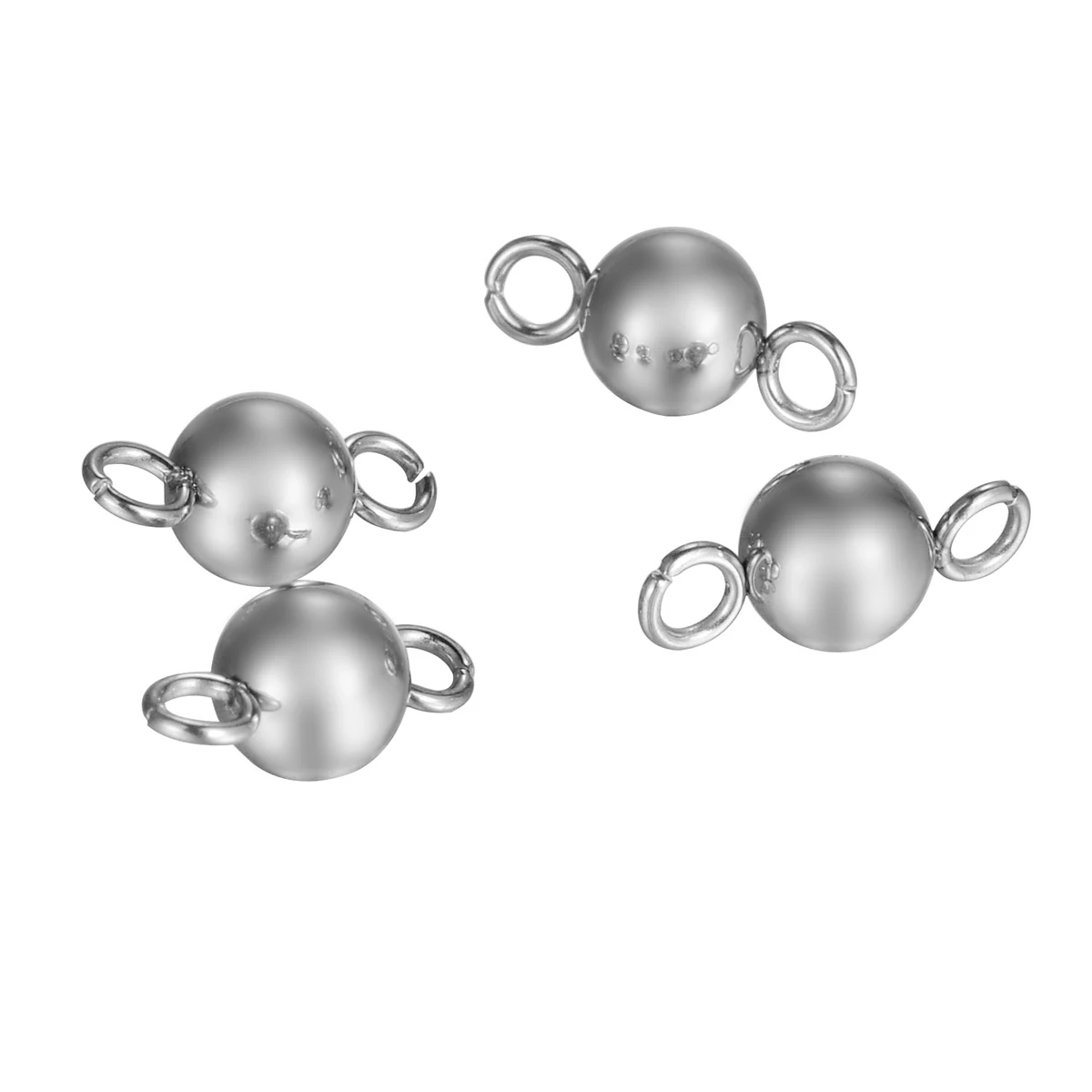 20PC 11mmx5mm Stainless Steel Round Connectors For Necklace Bracelet