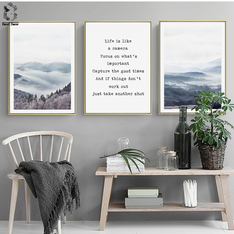 

Nordic Modern Posters And Prints Wall Art Canvas Painting Landscape Wall Pictures For Living Room Scandinavian Forest Decoration