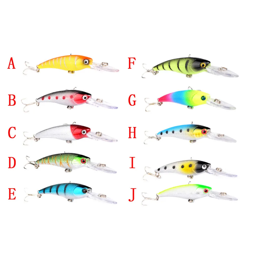 2019 fishing lure set The artificial bait clamp swings fishing lure minnow Lua fake fishing bait 3D eyes catching tool 40MA6 (14)
