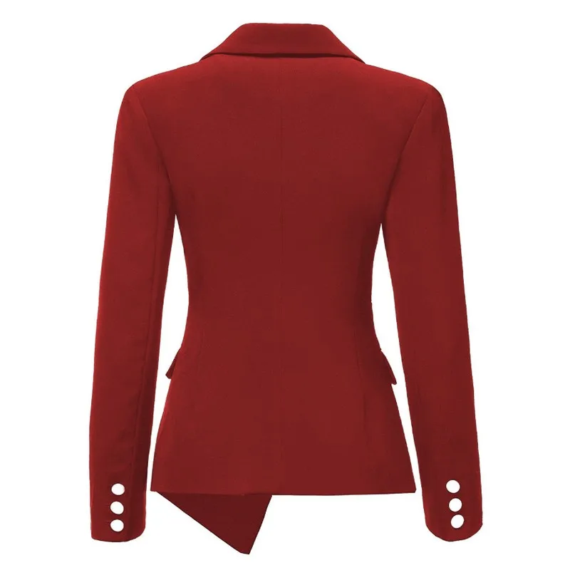 S-3XL Multiple Colour Women's Blazer Spring Autumn Irregular Women's Jacket Plus Size Blazer Woman Fashion Office Lady Blazer