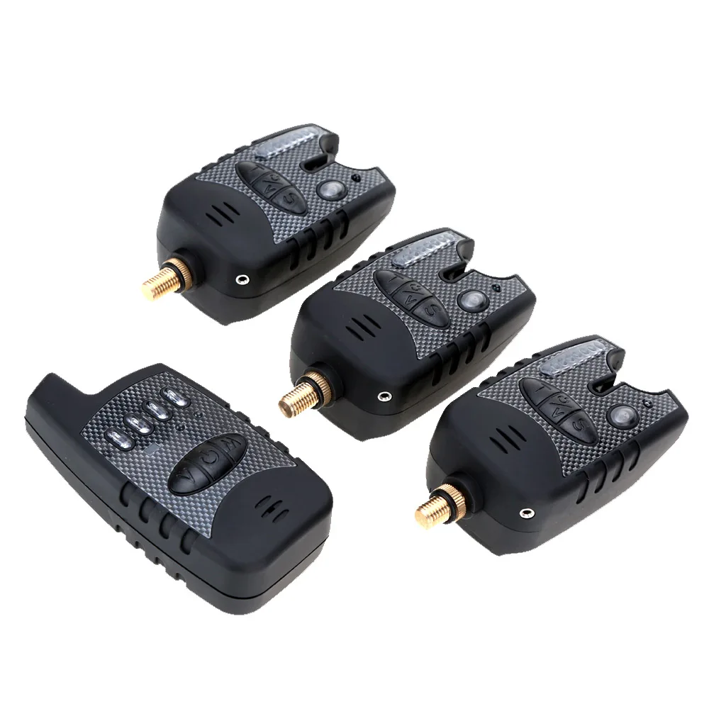 

Wireless Digital 3+1 Fishing Bite Alarm Set 3 Fishing Bite Alarm + 1 Receiver Adjustable Tone Volume Sensitive for Carp Pesca