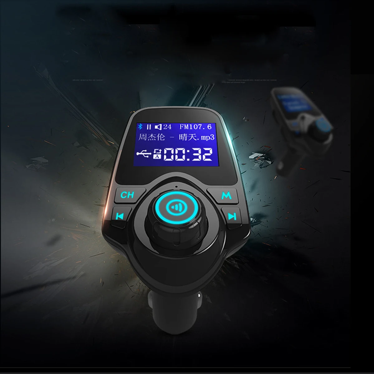 

T11 Bluetooth Handsfree Fm Transmitter Car Kit Wireless LCD Mp3 Player Modulator Radio Adapter USB TF Charger Flash Receiver