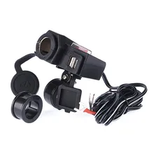 5 В 12 В мотоцикл руль Dual USB Порты и разъёмы Водонепроницаемый сигареты Зарядное устройство адаптер