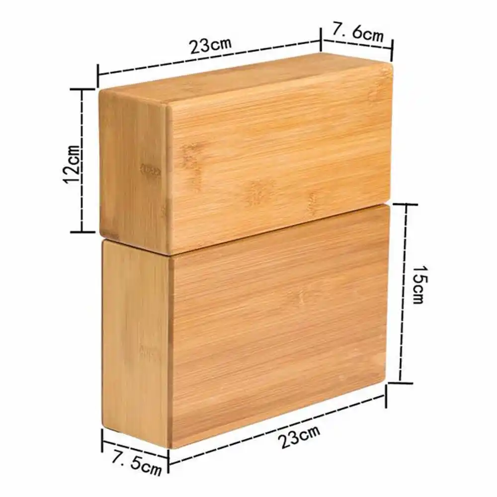 Бамбуковое дерево Йога кирпич высокой плотности натуральный Йога Танец Упражнение кирпич фитнес инструмент формирование тела здоровье обучение