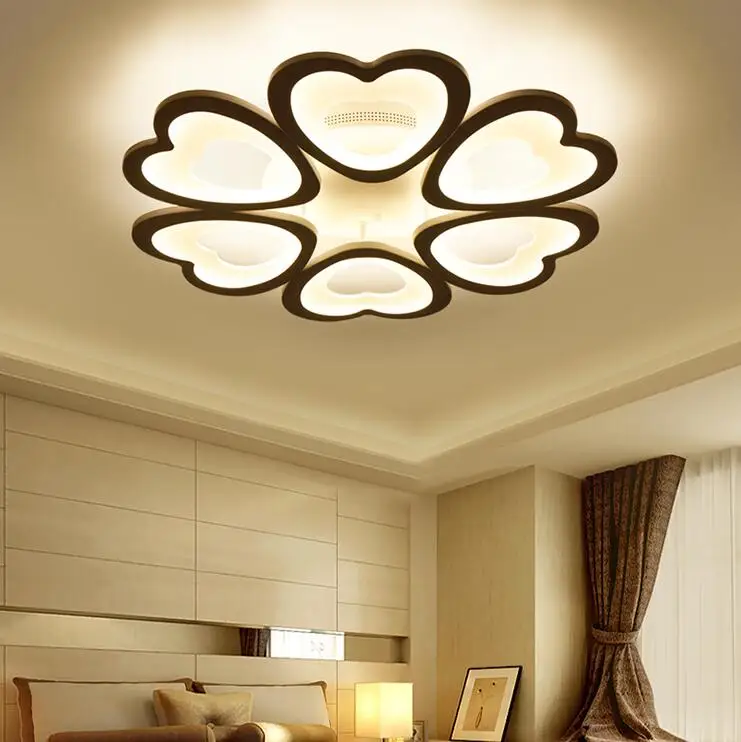 Comprar Descuento especial 6 cabezas nuevo diseño acrílico moderno Led luces de techo lampe plafond avize interior 4 formas 100 240V