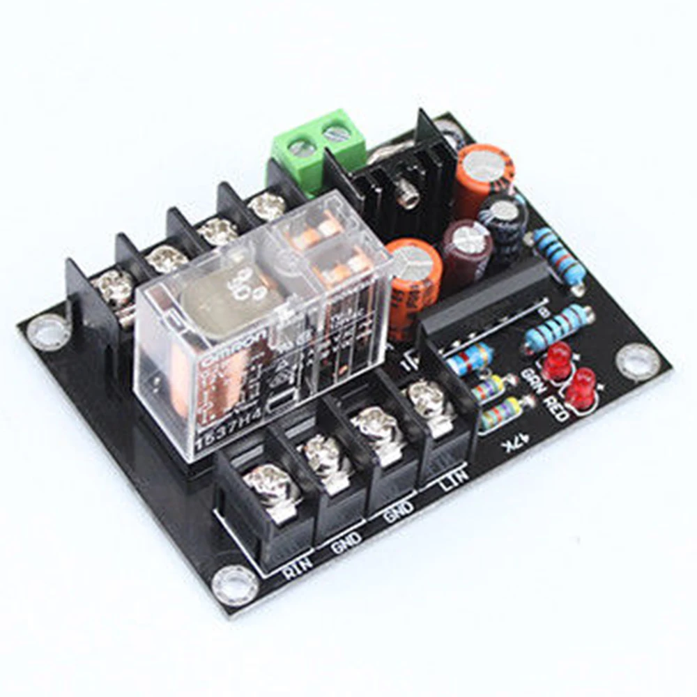 

New UPC1237 Speaker Protection Board AC12V-24V OMRON Relay For Stereo 2 Channels Speaker Protection AMP Boards