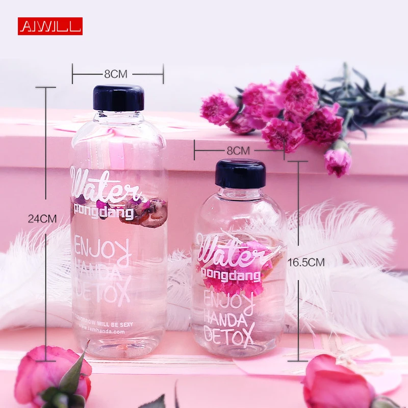 AIWILL 1000 ملليلتر 600 ملليلتر زجاجات مياه من الزجاج فتاة الطلاب الرياضية زجاجات الإبداعية زجاجة عصائر غلاية مع حقيبة