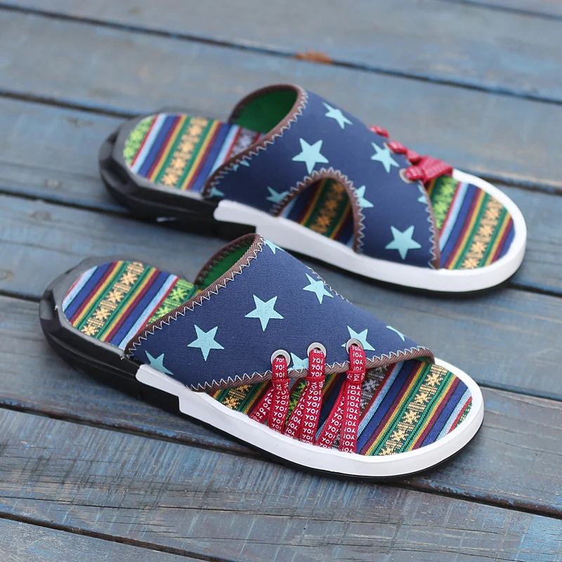 flower summer mixed colors men slippers desinger outdoor sandals camouflage casual shoes pants male leisure moccasins for men (19)