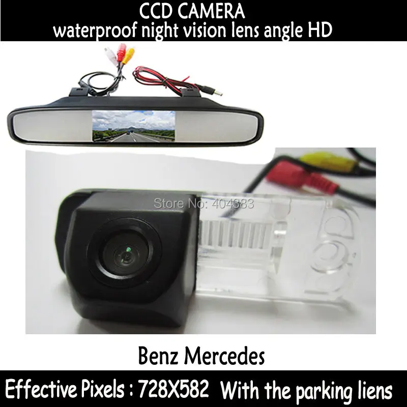 

4.3" LCD Car Mirror Rearview Monitor+Car RearView Camera for Benz C-Class W203 E-Class W211 CLS-Class 300 W219 R350 R500 ML350