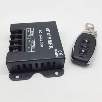 

RF LED Dimmer Wireless Brightness 3 Keys Remote Controller DC 12V 24V 30A 360W 720W for 5050 3528 Single Color Strip Lights