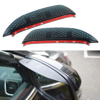 

beler 1Pair Black Resin Rearview Rain Eyebrow Guard Cover Side Door Mirror Visor Shield for Honda Civic 2016 2017 Wholesale