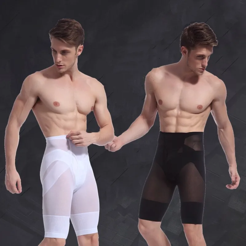 

2019 New Ultra-thin Men Butt Lifter Pants High Waist Compression Bodybuilding Underwear Slimming Tummy Control Shapers Short