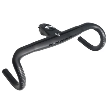 

TOSEEK full carbon fiber bicycle handlebar road bike handlebar stem intergrated bent bar 400/420/440mm matte cycling bike parts