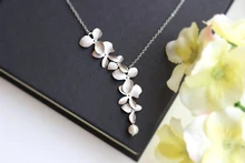 Todorova Orchid Flower with Simulated Pearl Necklace Pendant Charm Long Chain Collars Necklace for Women Chic Party Gift Jewelry Todorova Orchid Flower with Simulated Pearl Necklace Pendant Charm Long Chain Collars Necklace for Women Chic Party Gift Jewelry