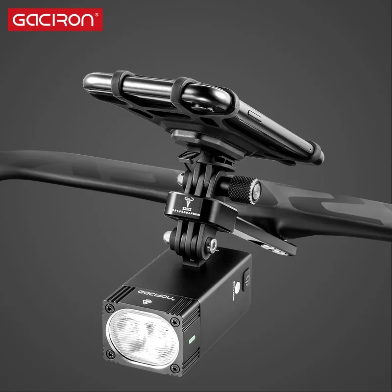 Cheap GACIRON H11 Bicycle light Mount Bracket Aluminum alloy Multifunction CameraBicycle computer Holder Adjustable Handlebar 3