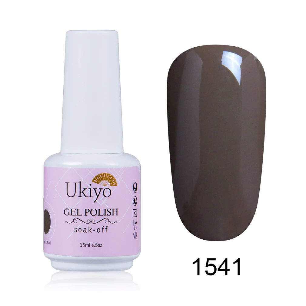 Ukiyo 15 мл гель лак Vernis полуперманентный УФ-гель для ногтей эмаль гель для ногтей геллак замачиваемый блеск лак для ногтей - Цвет: 1541