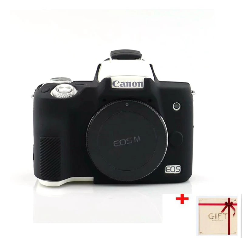 

High quality Soft Silicon Case Body Protective Cover Protector Frame Skin for Canon EOS M50 Camera accessories with Clean pen
