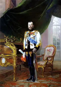 

wholesale print painting # home office art Russia Emperor Nicholas II Nikolai II portrait PRINT painting ON CANVAS Good quality